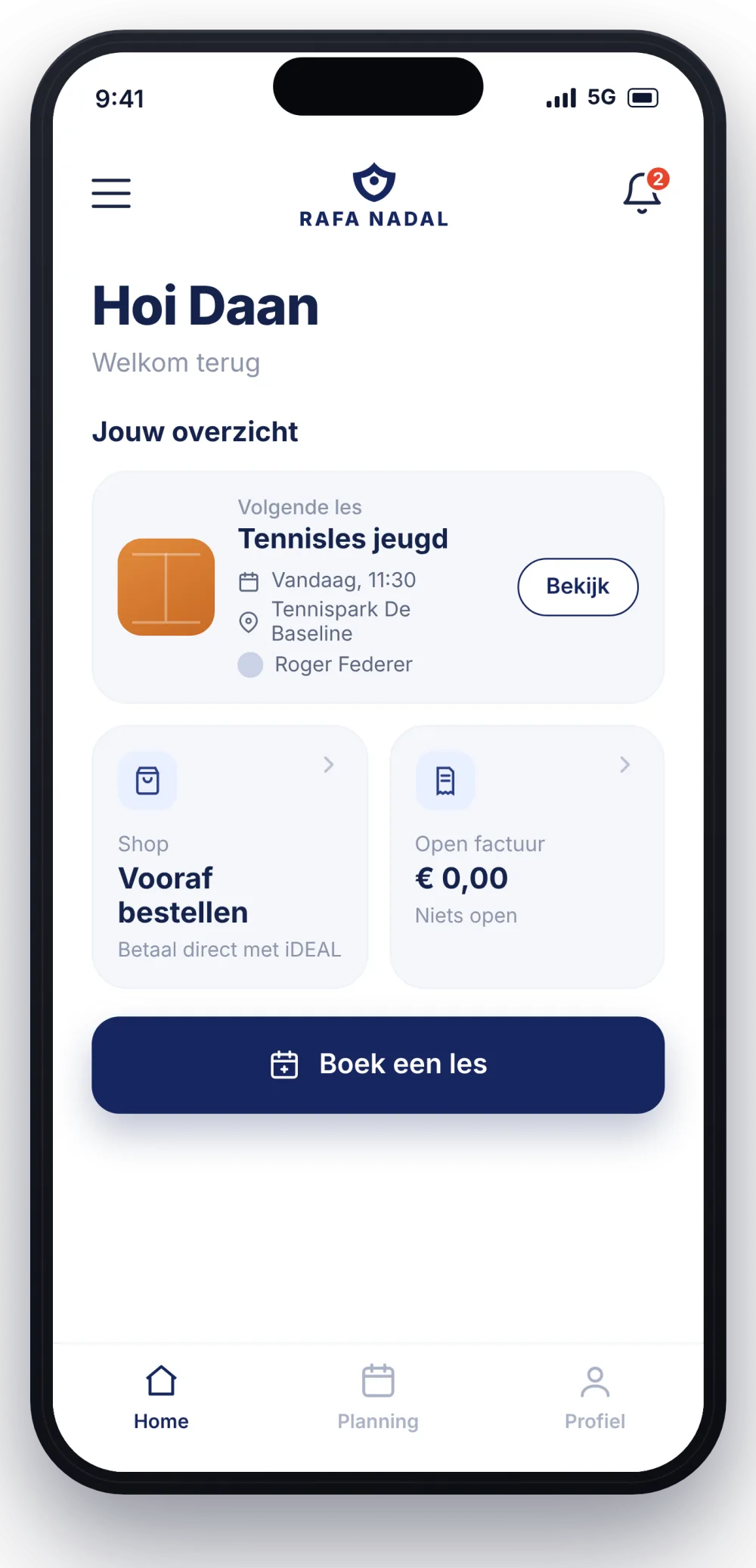 Cursisten-app schermafbeelding