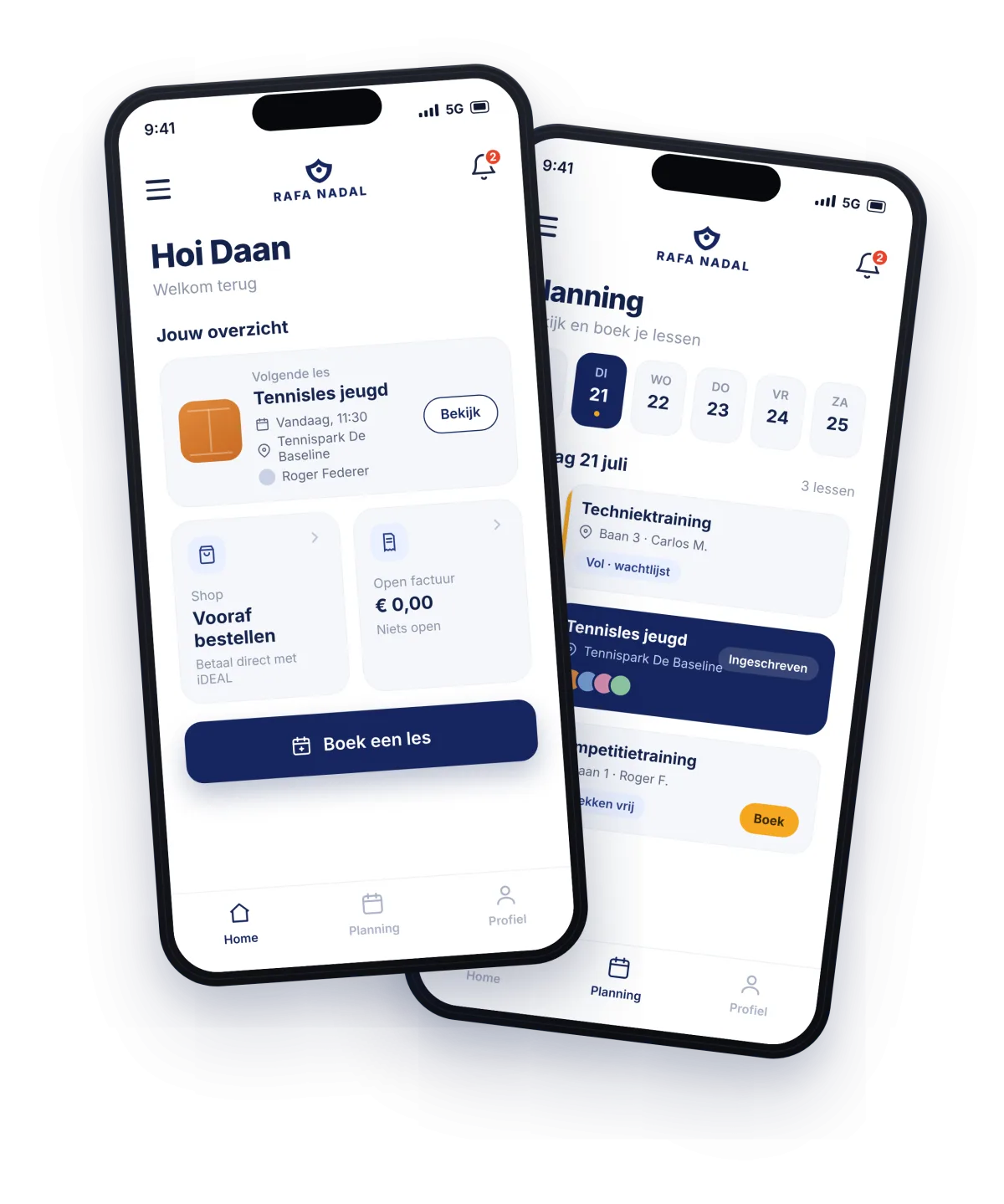 Schermafbeelding van de REQUR-app